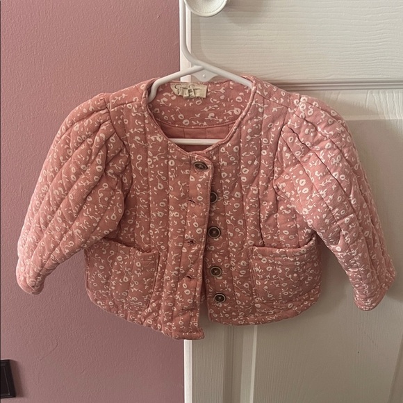 Jessica Simpson Other - Jessica Simpson Floral Pink Quilted Kids Jacket